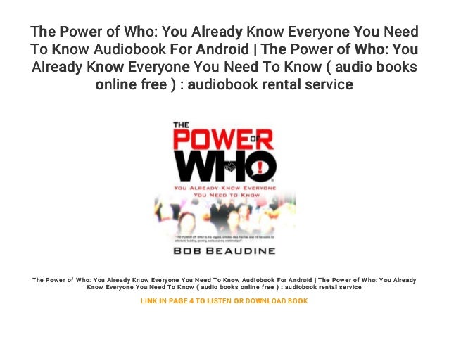 The Power of Who: You Already Know Everyone You Need to Know